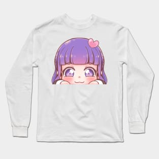 Cute Anime Peeker, Fern - Frieren Long Sleeve T-Shirt